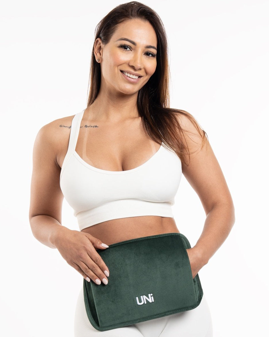 Uni Lifestyle Electric Hot Water Bottle Combo with Body Strap and Sleeve (Emerald Green)